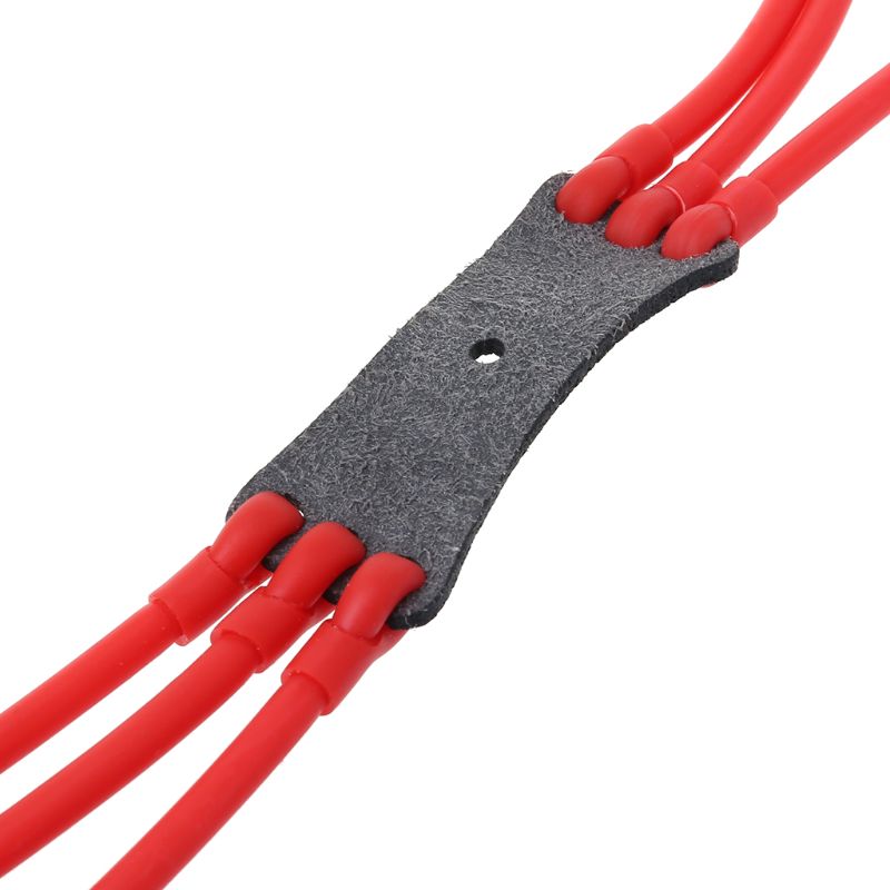 Outdoor Hunting Launcher - Slingshot Band Group Leather Pocket Rubber