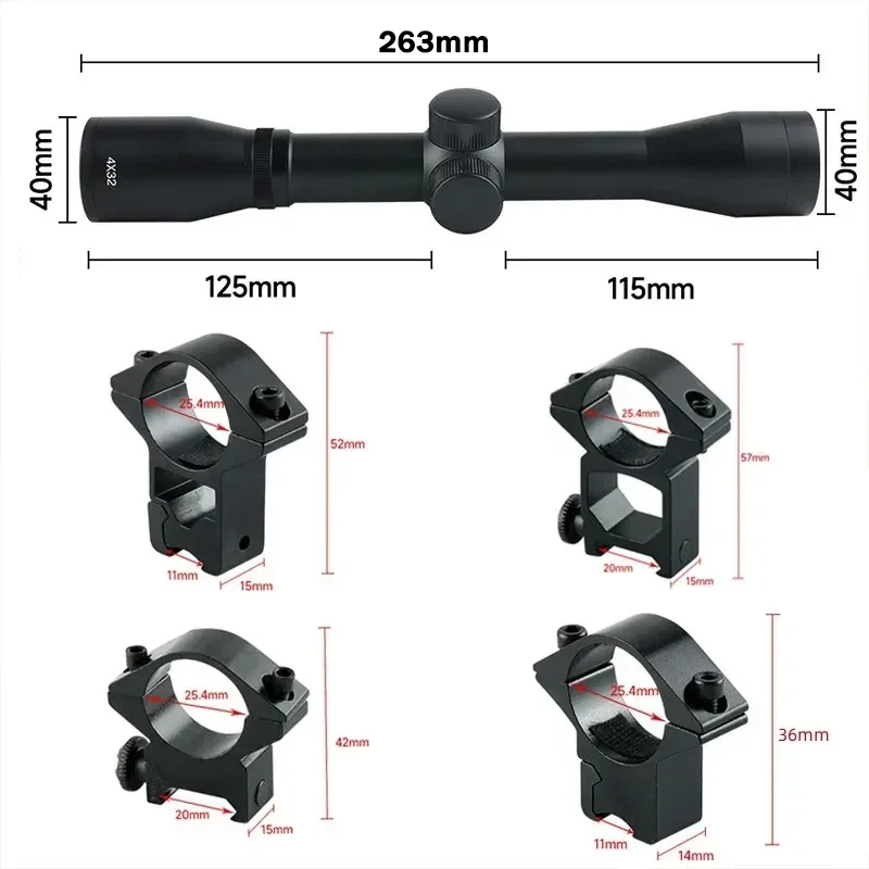 4x32 1.5-5x32IR 2-6X32AOE Tact - Crossbow Scope Sight 评论和价格
