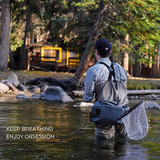 Men's Fly Fishing Waders Three - Fishing Waders Breathable 评论和价格